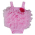 Baby Girls Pink Chiffon Ruffle Flower Strap Bodysuit 9-24M - SophiasStyle.com